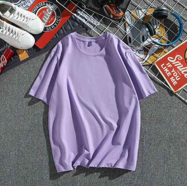 Men's Pure Cotton Summer Loose Fit Short Sleeve T-Shirt