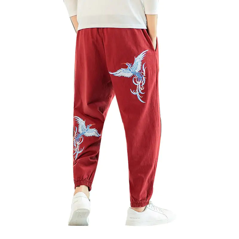 Men's Ethnic Style Embroidered Casual Sweatpants