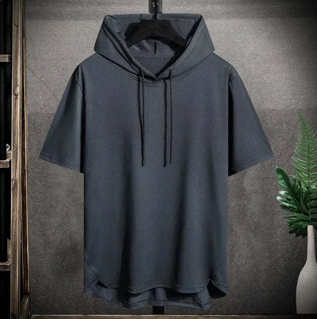 Men's Summer Hooded Short Sleeve T-Shirt