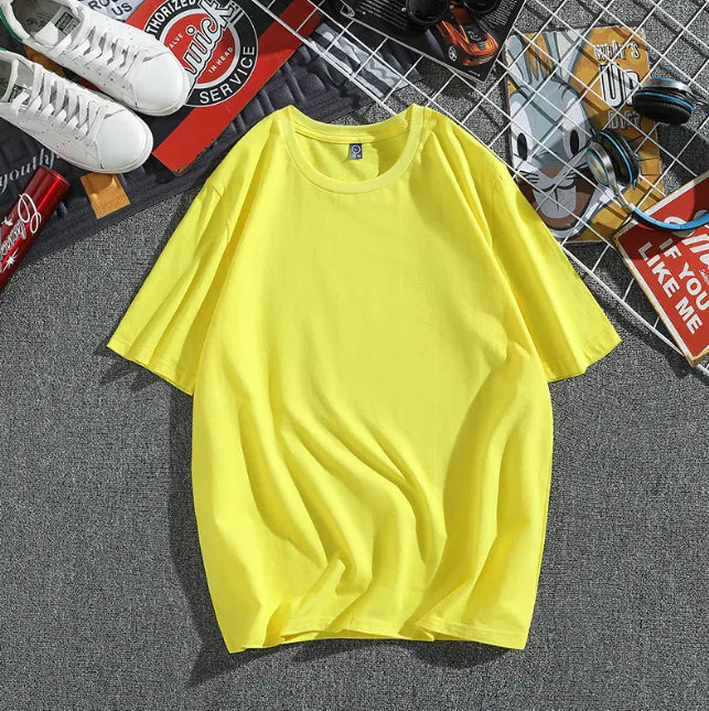 Men's Pure Cotton Summer Loose Fit Short Sleeve T-Shirt