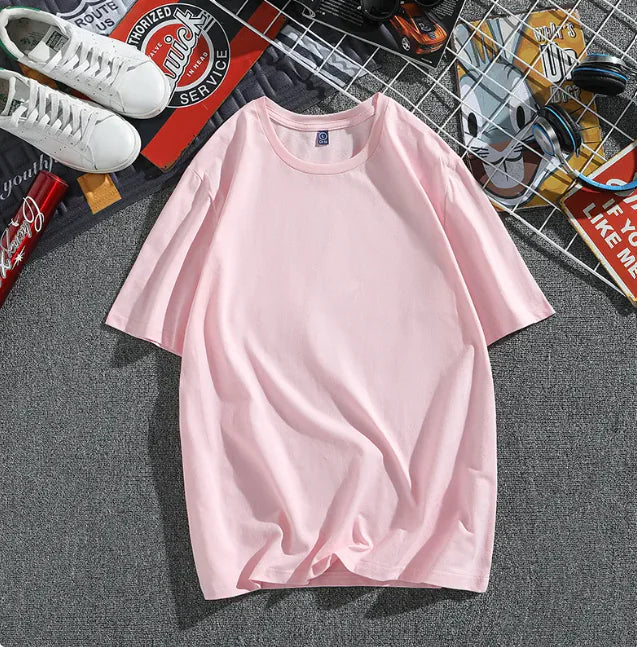 Men's Pure Cotton Summer Loose Fit Short Sleeve T-Shirt