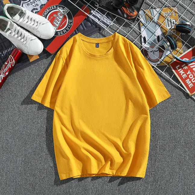 Men's Pure Cotton Summer Loose Fit Short Sleeve T-Shirt