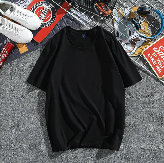Men's Pure Cotton Summer Loose Fit Short Sleeve T-Shirt