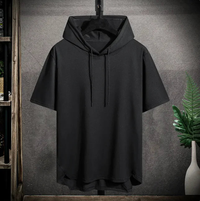 Men's Summer Hooded Short Sleeve T-Shirt