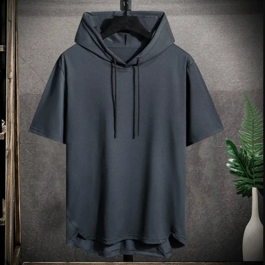 Men's Summer Hooded Short Sleeve T-Shirt