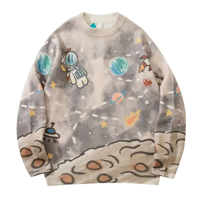 Men's Retro Tie Dye Casual Sweater