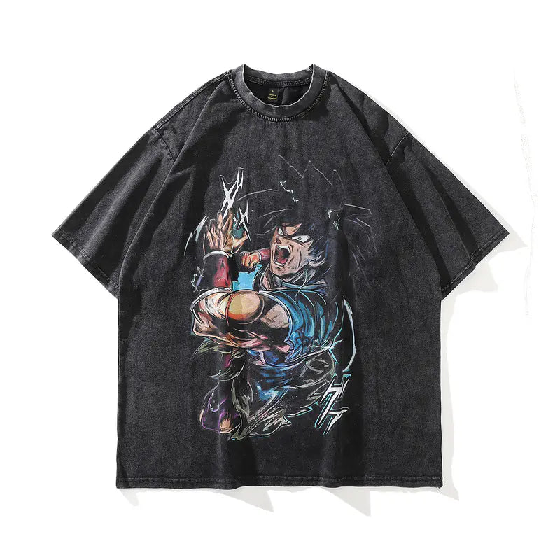 Vintage Streetwear Graffiti T-Shirt for Men