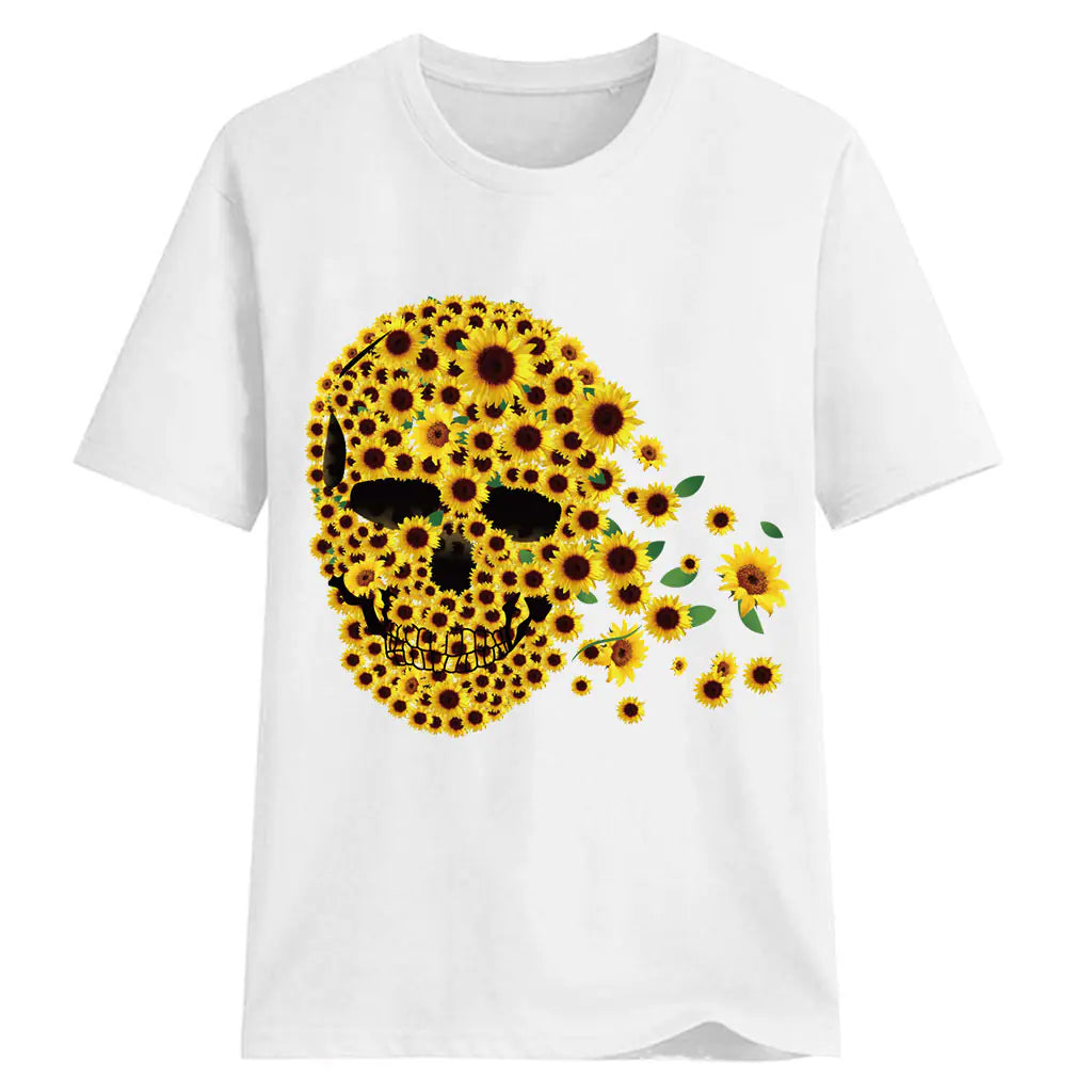 Wholesale Skull Print Short Sleeve T-Shirt for Men