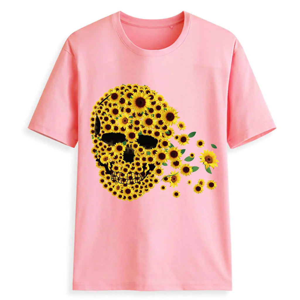 Wholesale Skull Print Short Sleeve T-Shirt for Men