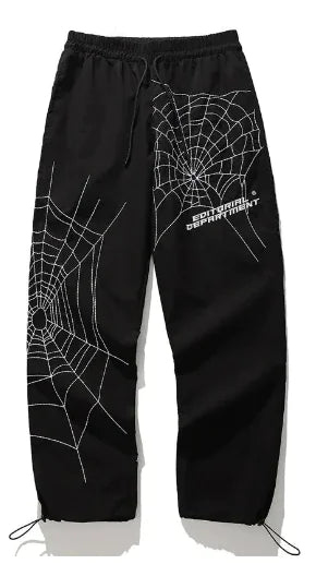 Spiderweb Embroidered Sweatpants