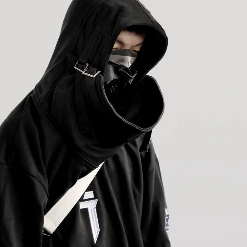 Hip Hop Hooded Sweatshirt with Embroidery for Couples