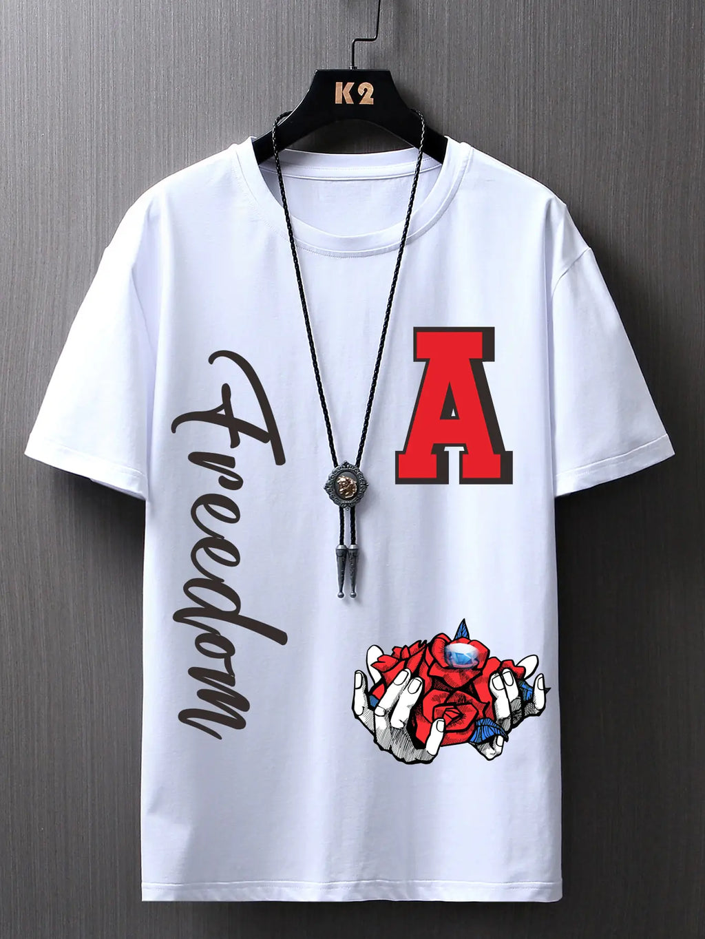 Roses and Diamonds Freedom T-Shirt for Men