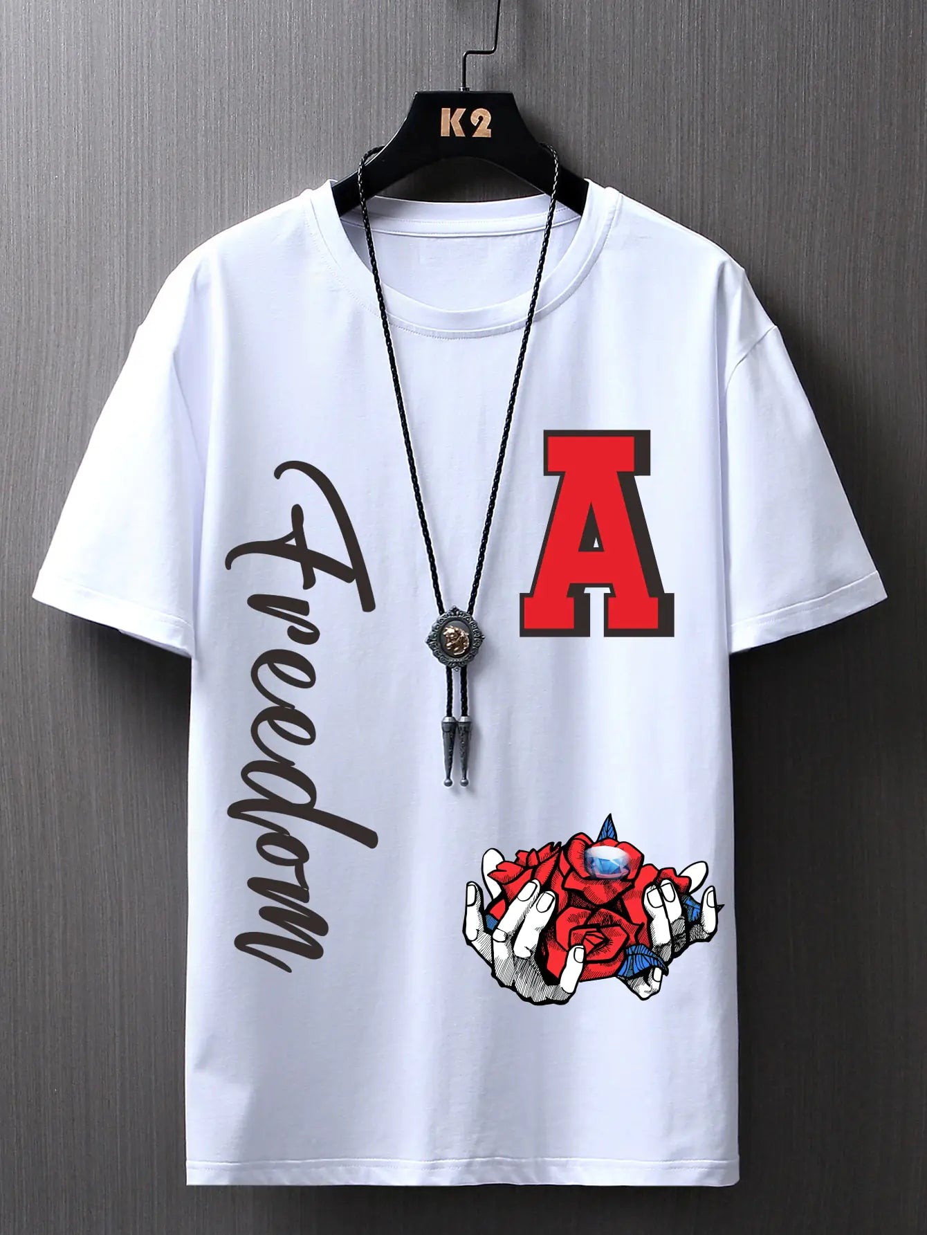 Roses and Diamonds Freedom T-Shirt for Men