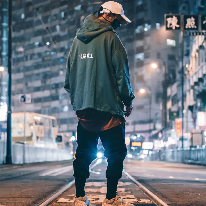 Hip Hop Hooded Sweatshirt with Embroidery for Couples