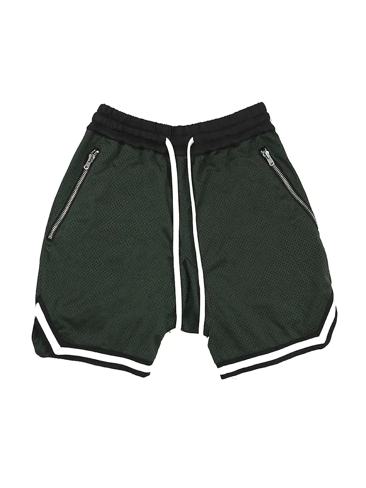 Loose Fit Mesh Drawstring Basketball Shorts