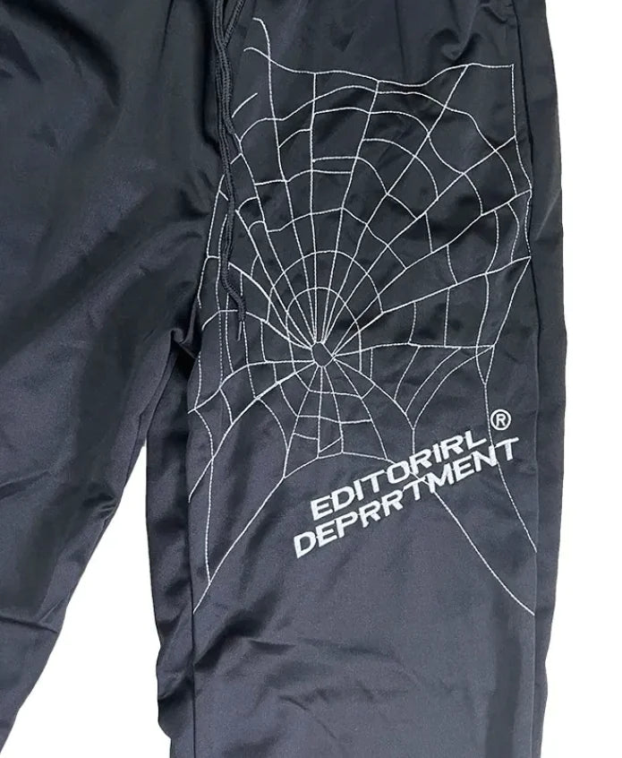 Spiderweb Embroidered Sweatpants