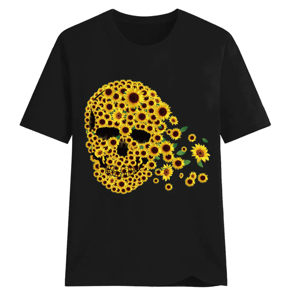Wholesale Skull Print Short Sleeve T-Shirt for Men