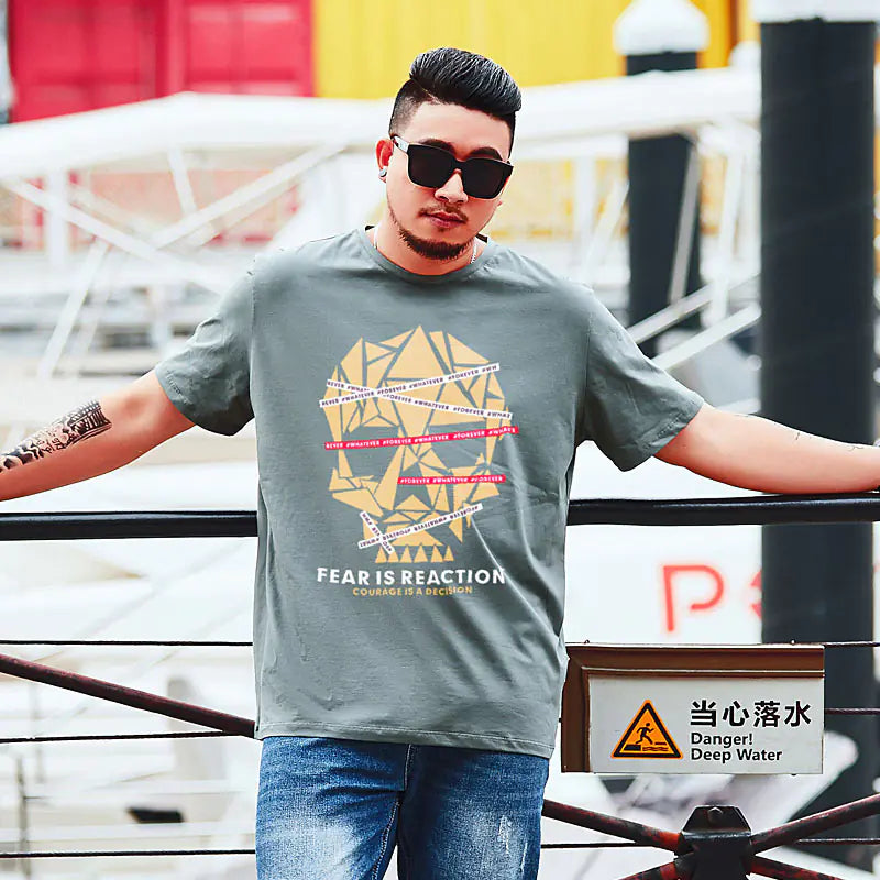 Summer Casual Skull Print T-Shirt for Men (Size T1661-72)