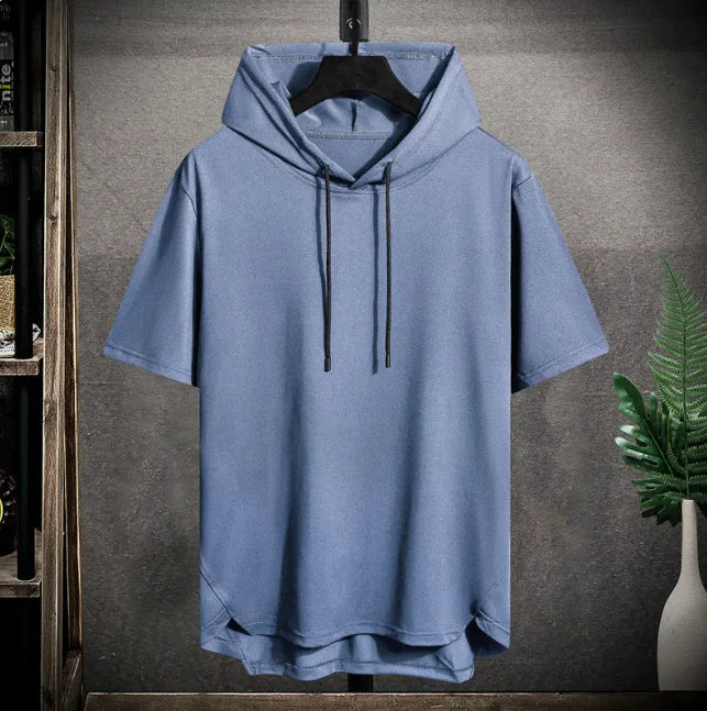 Men's Summer Hooded Short Sleeve T-Shirt