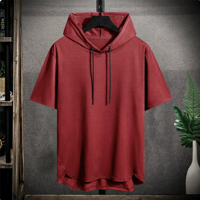 Men's Summer Hooded Short Sleeve T-Shirt