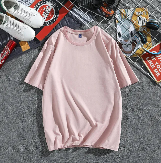Men's Pure Cotton Summer Loose Fit Short Sleeve T-Shirt