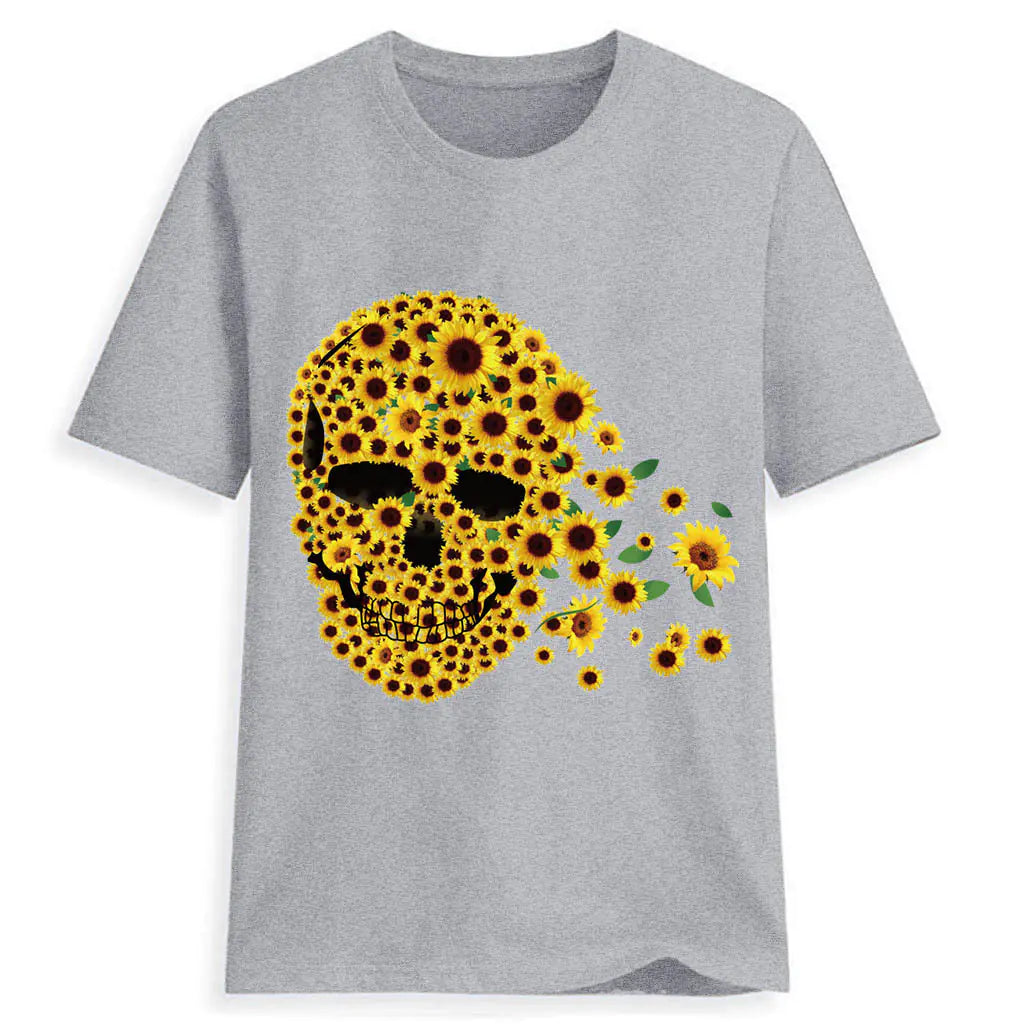 Wholesale Skull Print Short Sleeve T-Shirt for Men