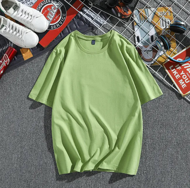 Men's Pure Cotton Summer Loose Fit Short Sleeve T-Shirt